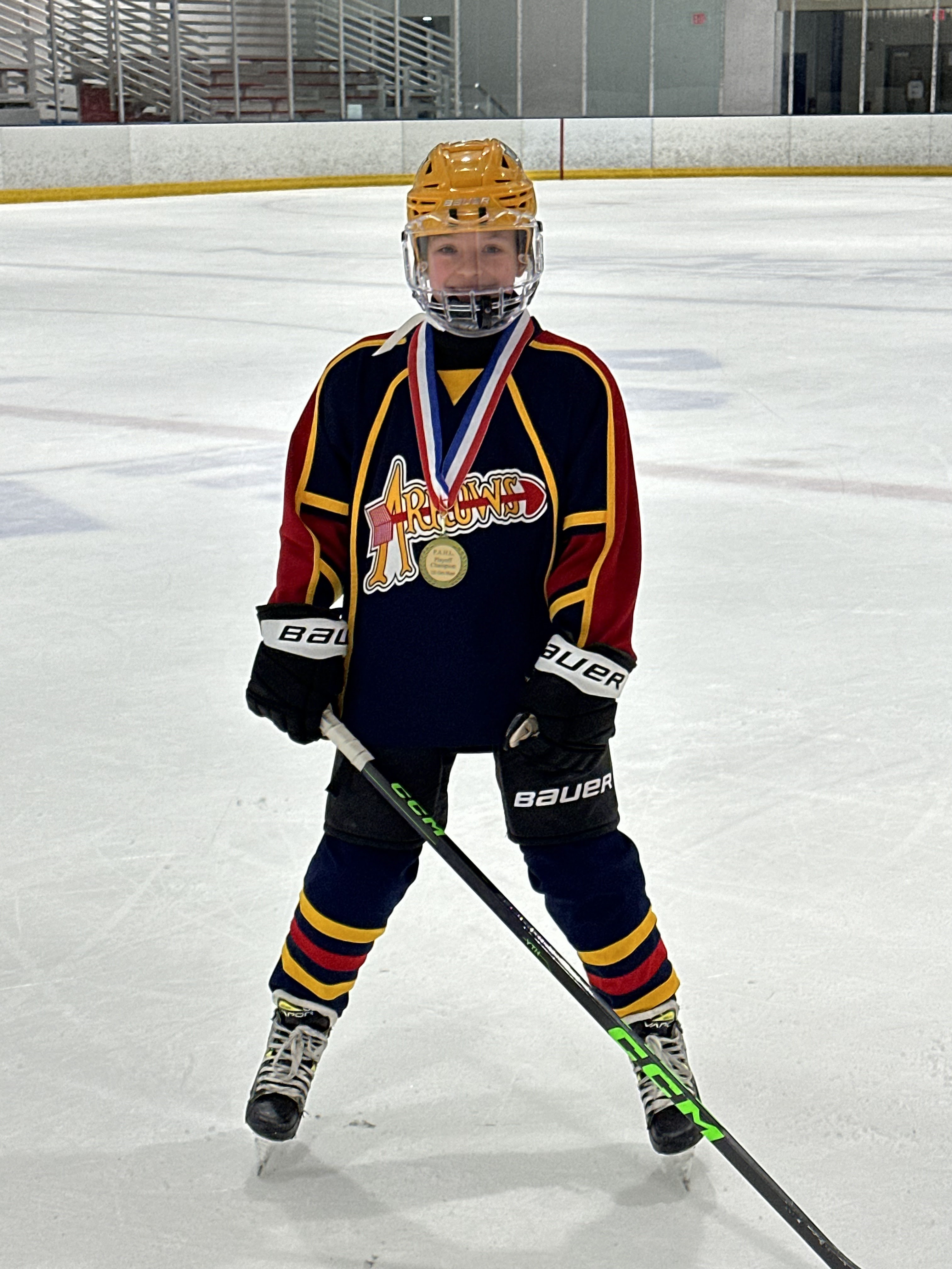 pic of Addison Portman in uniform on ice